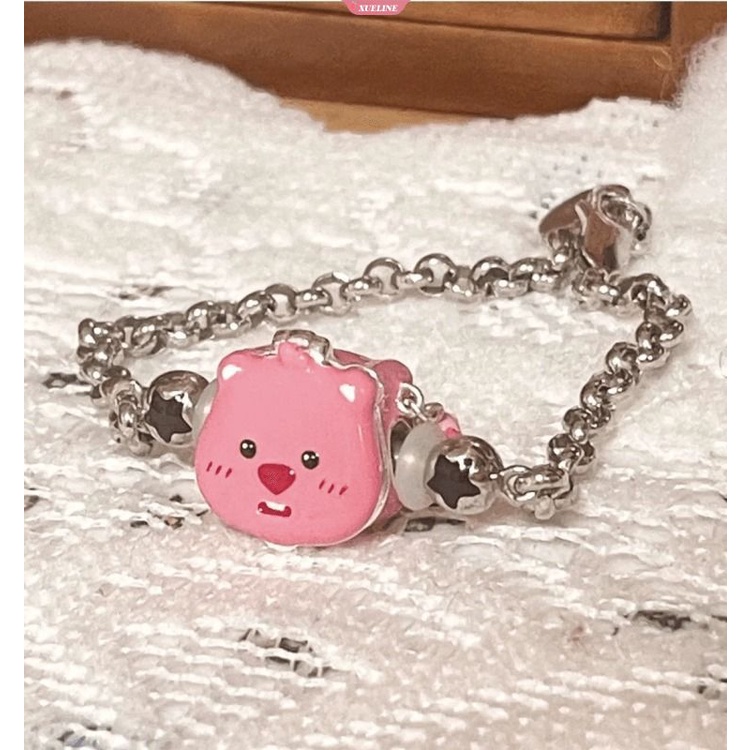 Kawaii loopy Vòng Tay Thiết Kế Hoạt Hình Màu Hồng Dễ Thương Cá Tính Làm Quà Tặng Dành Cho Bạn Nữ