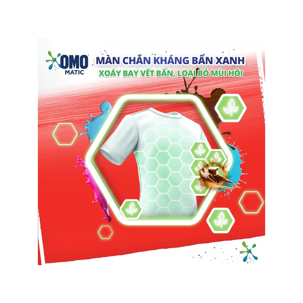 Bột giặt OMO công nghệ giặt xanh giúp xoáy bay vết bẩn loại bỏ mùi hôi túi 770g