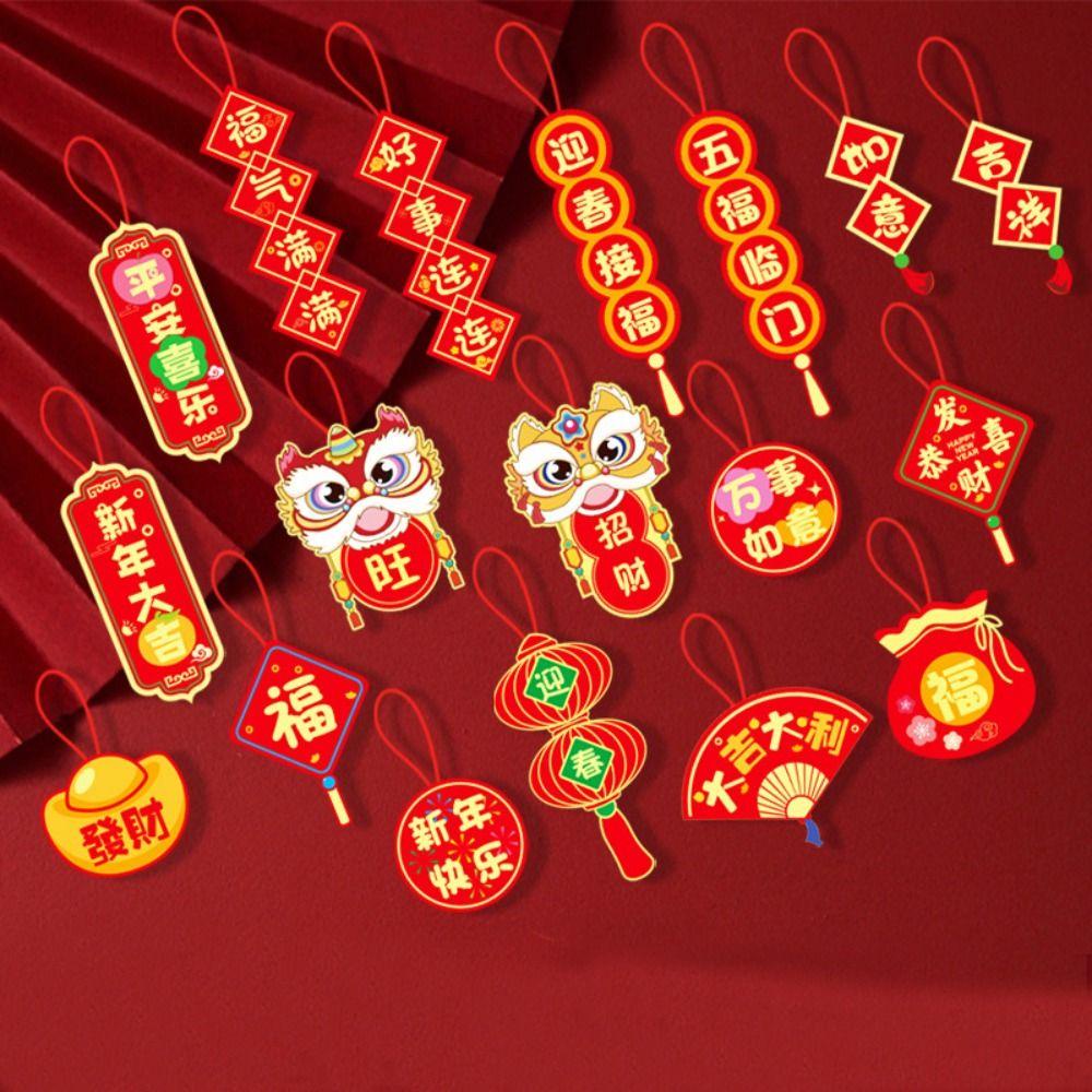 Set 18 Phụ Kiện Treo Trang Trí Năm Mới 2024 Phong Cách Trung Hoa