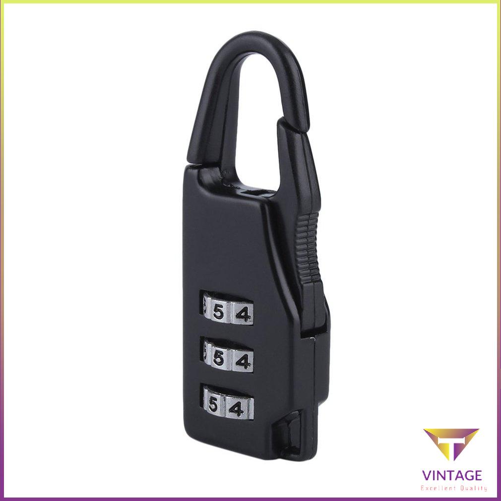 Security 3 Combination Travel Suitcase Luggage Bag Code Lock Zipper Padlock [H/11]