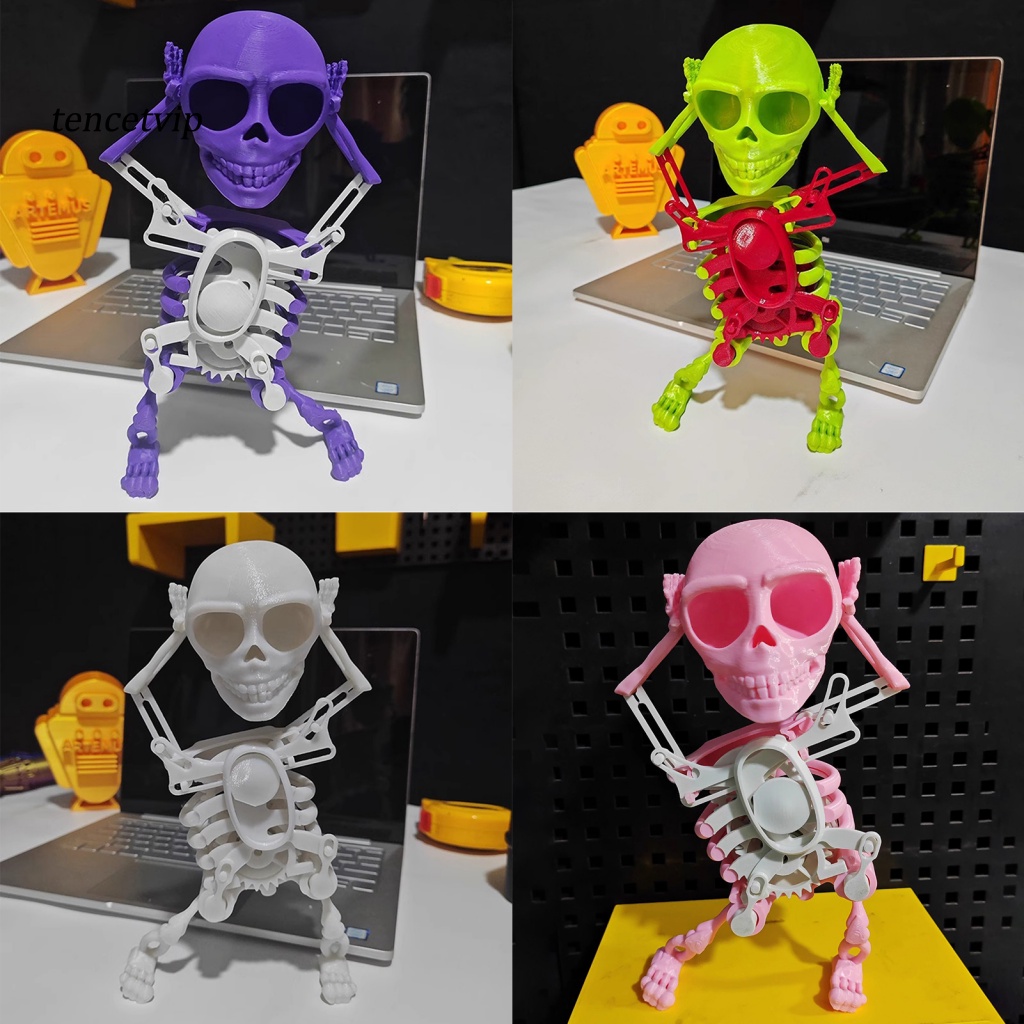 Vip no Pin Đồ Chơi Bằng Nhựa mini In 3d Hình Bộ Xương Nhảy Múa Lên Dây Cót Quà Tặng Cho Trẻ Em Không Cần Pin Kiểu Nam Á