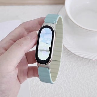 Dây đeo thay thế chất liệu da khóa nam châm cho xiaomi mi band 6 5 4 3 mi band 8 7