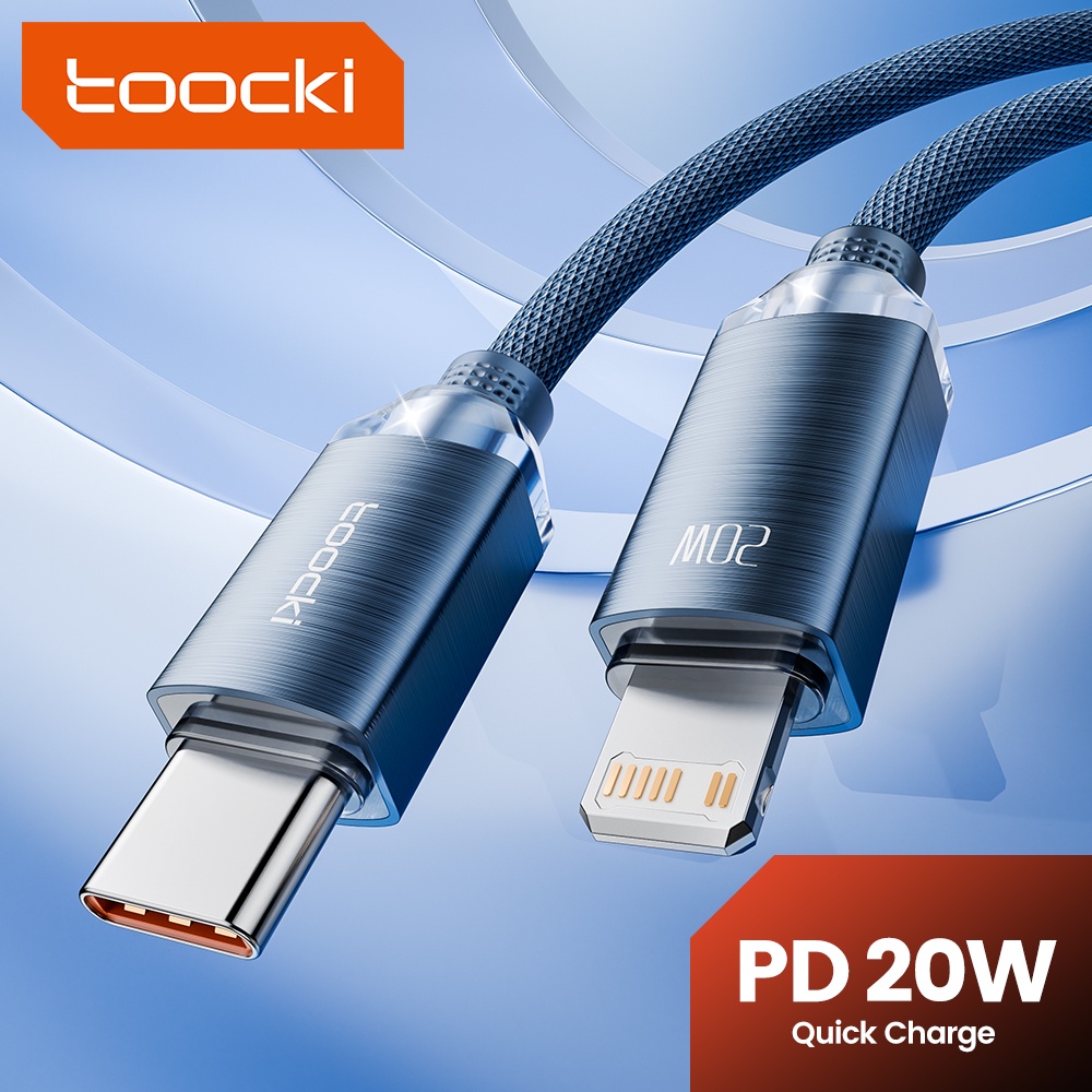 Toocki Cáp Sạc Nhanh 6a 6a usb Sang type c / l qc4.0 100w Bằng Nhôm Pha Lê