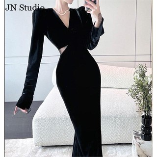 JN Studio Chic váy nữ Đầm Body Cho thời váy Fashion Thể thao Stylish thời trang WLQ23C074P 49Z231207