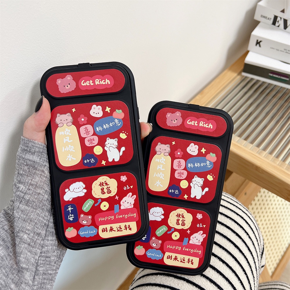 Ốp Điện Thoại Da In Hình Mèo Dễ Thương Bảo Vệ Ống Kính Máy Ảnh Cho iphone 15 14 pro max 13 12promax