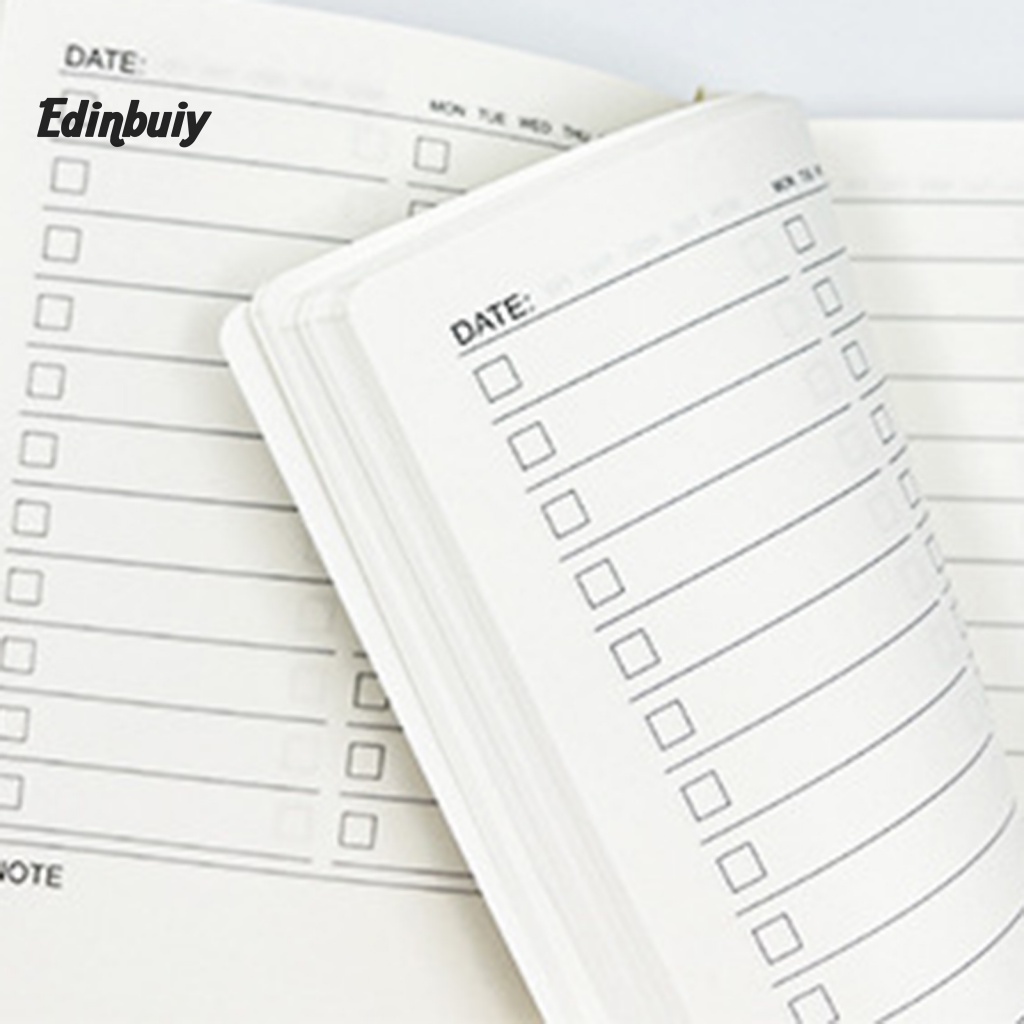 Edi to-do Sổ Ghi Kế Hoạch Thời Gian Quản Lý Thời Gian a5 Với Dây Thun Và Ruy Băng Đánh Dấu Sách Cho Học Sinh