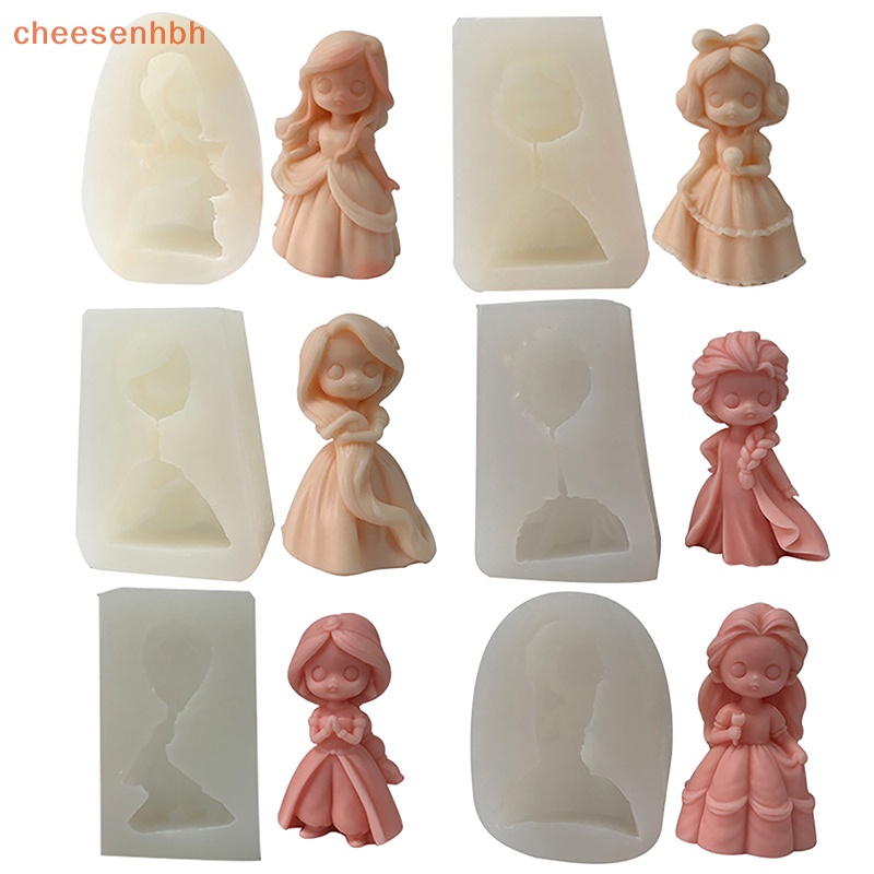 1 Khuôn Silicon Làm Bánh Hình Búp Bê Công Chúa Để Bàn vn