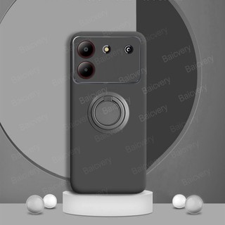Ốp Điện Thoại tpu silicone Dẻo Viền Đen Kèm Giá Đỡ Nhẫn Cho zte blade a54 4g zte Bladea54