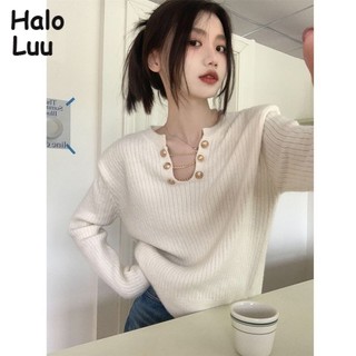 Halo  Luu Áo Len áo khoác cardigan Xu hướng Đơn giản thời trang hàn quốc WMY23C08MF 50Z231211