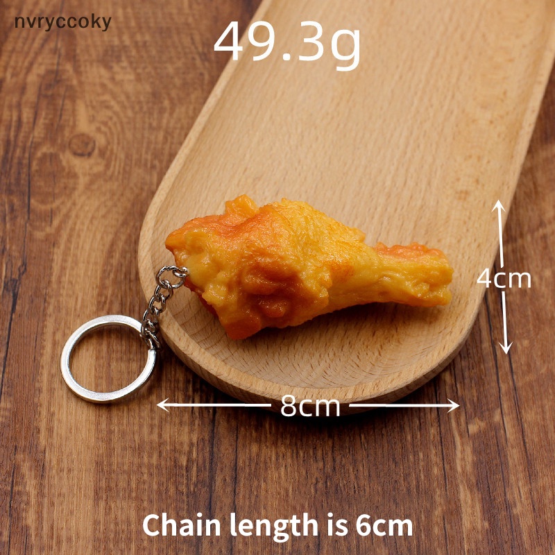 Móc Khóa Hình Đôi Cánh Gà mini Vui Nhộn Sáng Tạo