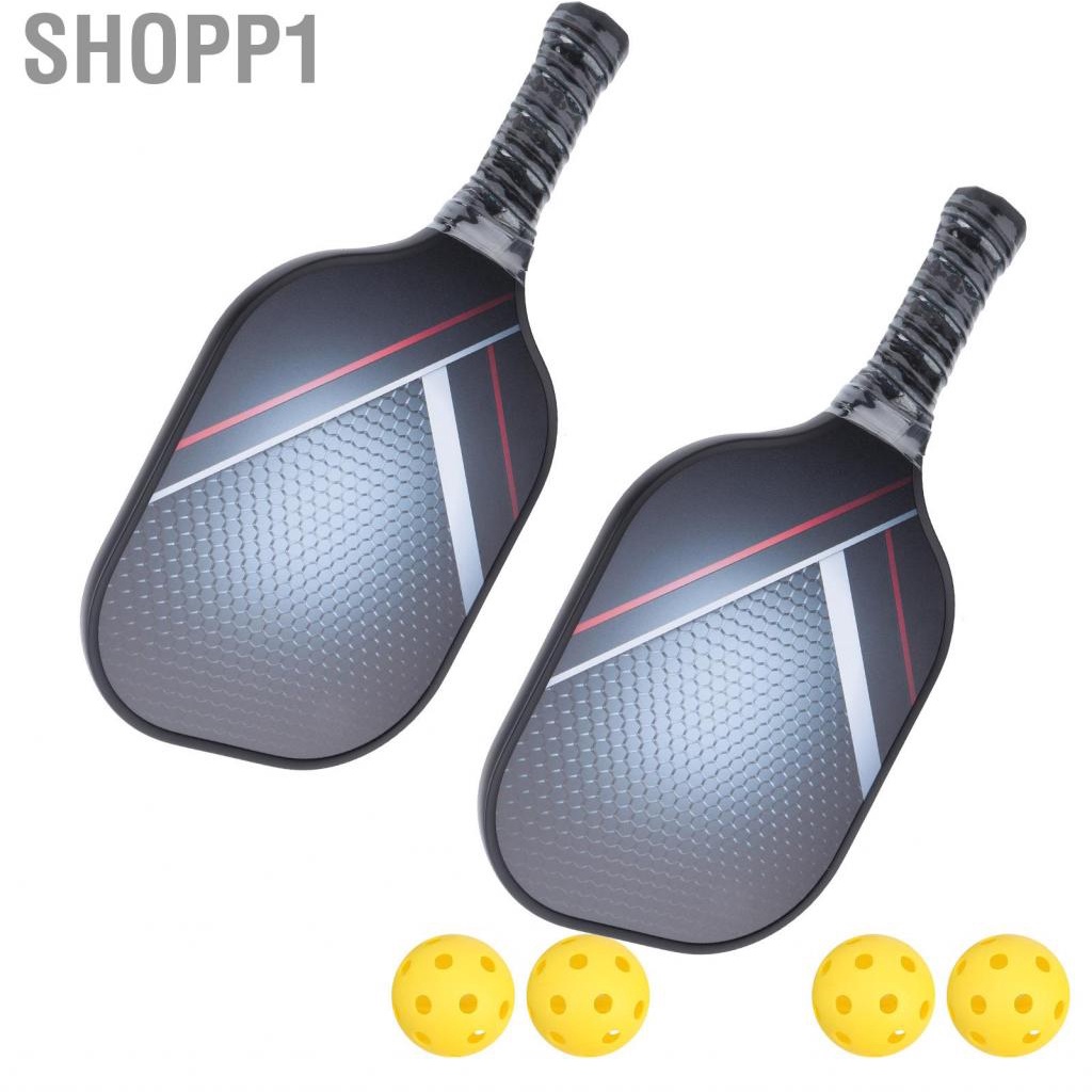 Shopp1 1Set Portable Pickleball Paddle Set Lightweight Racket Ball Kit With