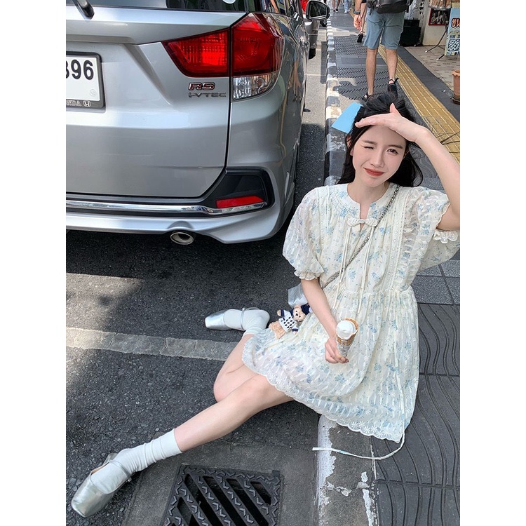 Đầm Búp Bê Phối Ren Một Mắt Có Nút Cài Thủ Công Phong Cách mori first love | BigBuy360 - bigbuy360.vn