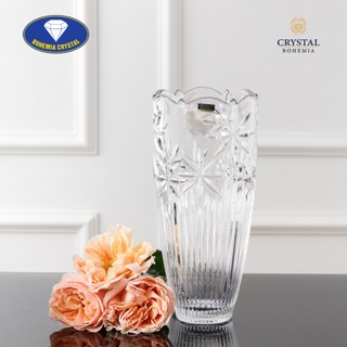 Lọ Hoa Pha Lê Crystalite Perseus Bohemia Bom Mài hoa thị - Size 30cm chính hãng chất liệu thuỷ tinh pha lê