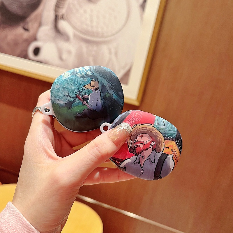 Vỏ Bảo Vệ Hộp Sạc Tai Nghe xiaomi redmi buds 4 lite Hình Hoa Sơn Dầu Kèm Móc Treo Tiện Dụng