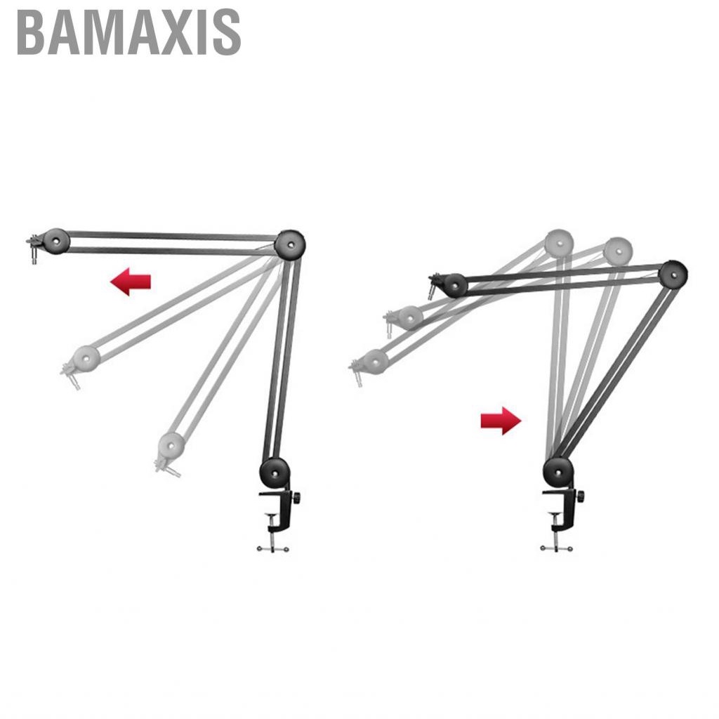 Bamaxis Microphone Boom Arm Mic Stand Springless Cantilever Bracket Condenser Live Recording Desktop