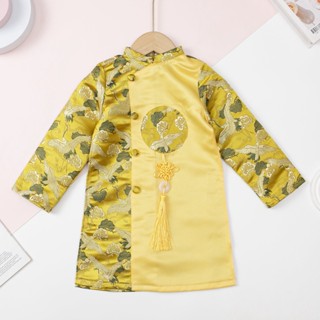 Áo dài thêu gấm Bé trai LITIBABY phối tay size cho bé từ 10kg - 35kg