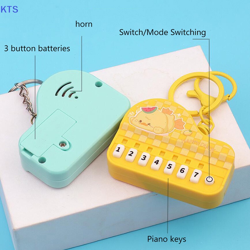 Kts Móc Khóa Hình Đàn piano Điện Tử mini Dạ Quang