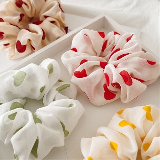 Nàng Tiên Cá Ji Scrunchy Dây Buộc Tóc ins Organza Phụ Kiện Tóc Satin Dây Buộc Tóc Phiên Bản Hàn Quốc Nơ Cao Su Dây Buộc Đầu