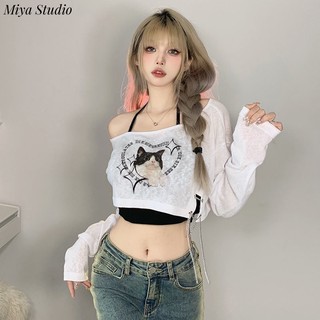  Miya Studio áo phông áo thun nữ croptop baby tee Tối giản chic WCS23C0L32 52Z231225 