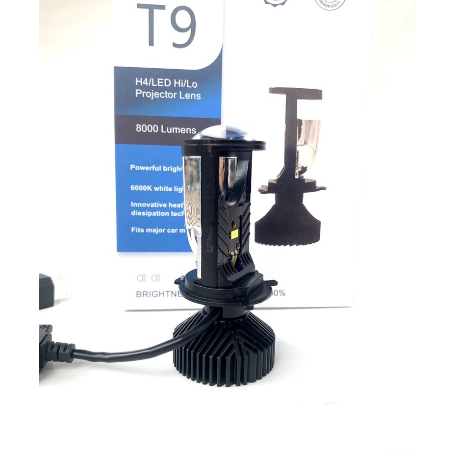 Led pha T9 Chân H4 - Đèn led bi cầu mini T9 bản chân h4