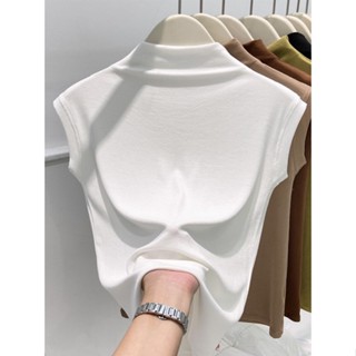 Áo Thun Nữ Không Tay Cổ Cao Thời Trang Quyến Rũ