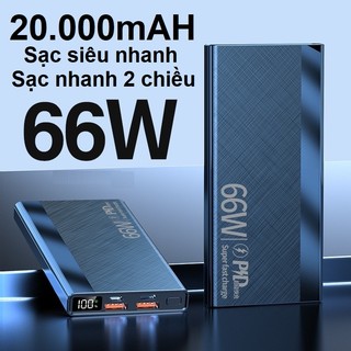 Sạc nhanh dự phòng 30.000mAH, sạc siêu nhanh 66W, cổng Type-C đời mới sạc nhanh 2 chiều