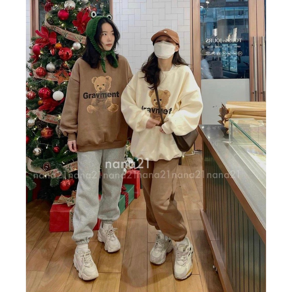 Set bộ nỉ gấu jogger