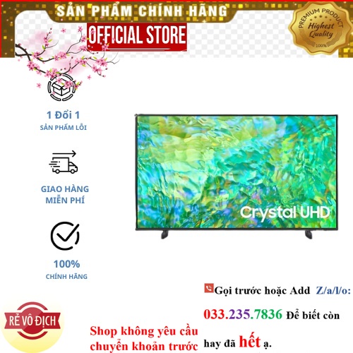 {Mới} Tivi Samsung 43 inch Crystal UHD 4K CU8000