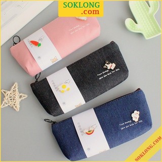 Hộp bút vải Canvas, túi đựng bút bóp viết ngăn to đựng dụng cụ học tập, mỹ phẩm đa năng [Link tổng hợp]