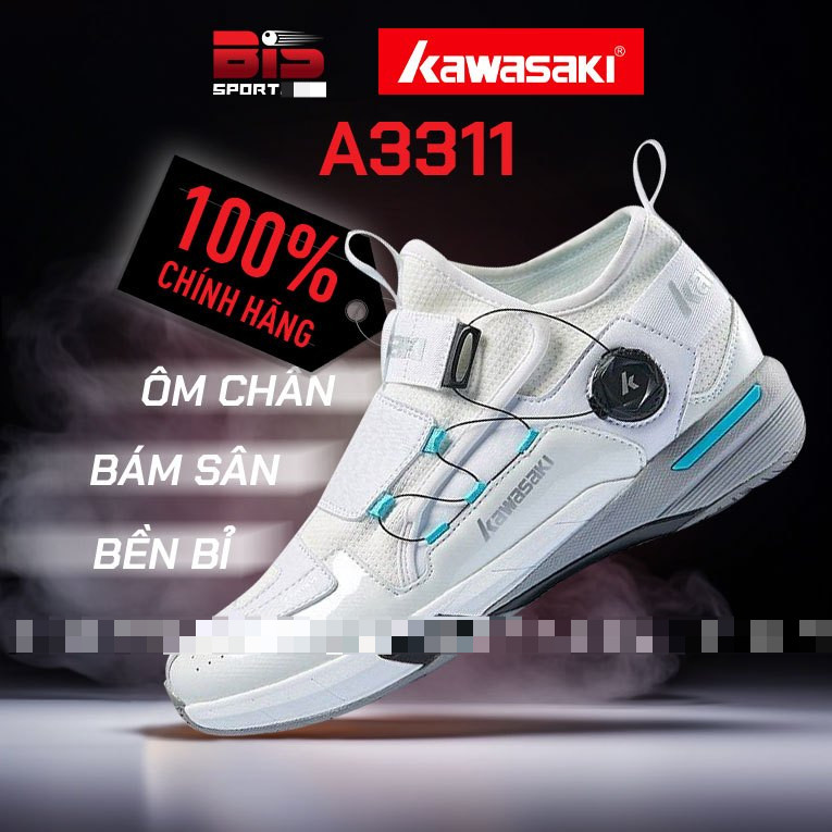 Giày Kawasaki A3311 Trắng Nâu Chính Hãng - Phong Cách Hầm Hố, Đế Cao Su Kép