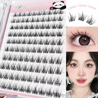  Ineyoo Gule Lông Mi Miễn Phí 12mm Có Thể Tái Sử Dụng Rễ Trong Suốt Phong Cách Tự Nhiên 10 Hàng 