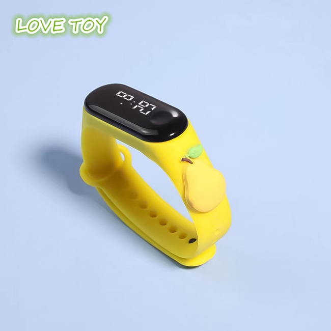 Nkodok Đồng Hồ Đeo Tay Điện Tử Có Đèn led Chống Thấm Nước Họa Tiết Trái Cây Hoạt Hình Sáng Tạo Cho Bé