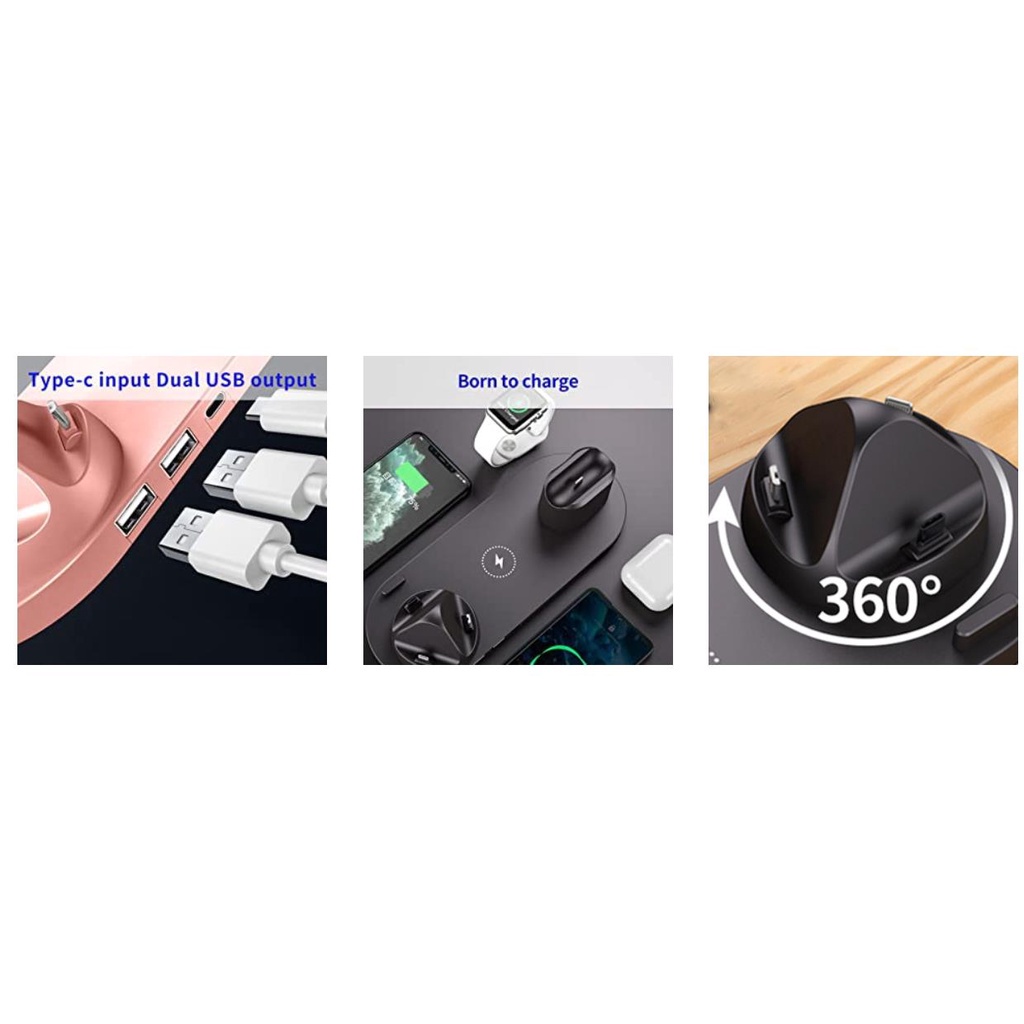 Đế Sạc Nhanh Không Dây 15w 10 Trong 1 Cho iphone 14 13 12 apple watch airpods pro iwatch 8 7 6
