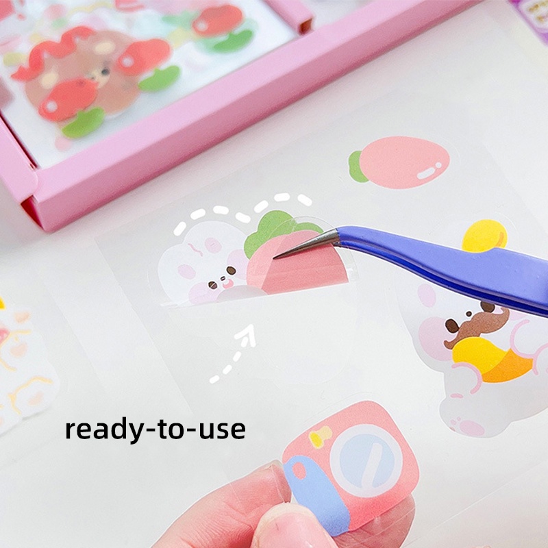 Bộ 100 Miếng Dán Hoạt Hình Xinh Xắn Dùng Trong Trang Trí   RYVN