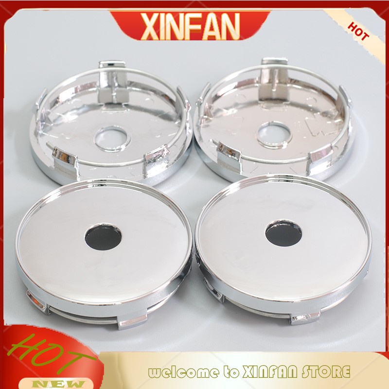 Set 4 Nắp Đậy Trục Bánh Xe Hơi 60mm  56mm / 56.5mm Thay Thế Chuyên Dụng