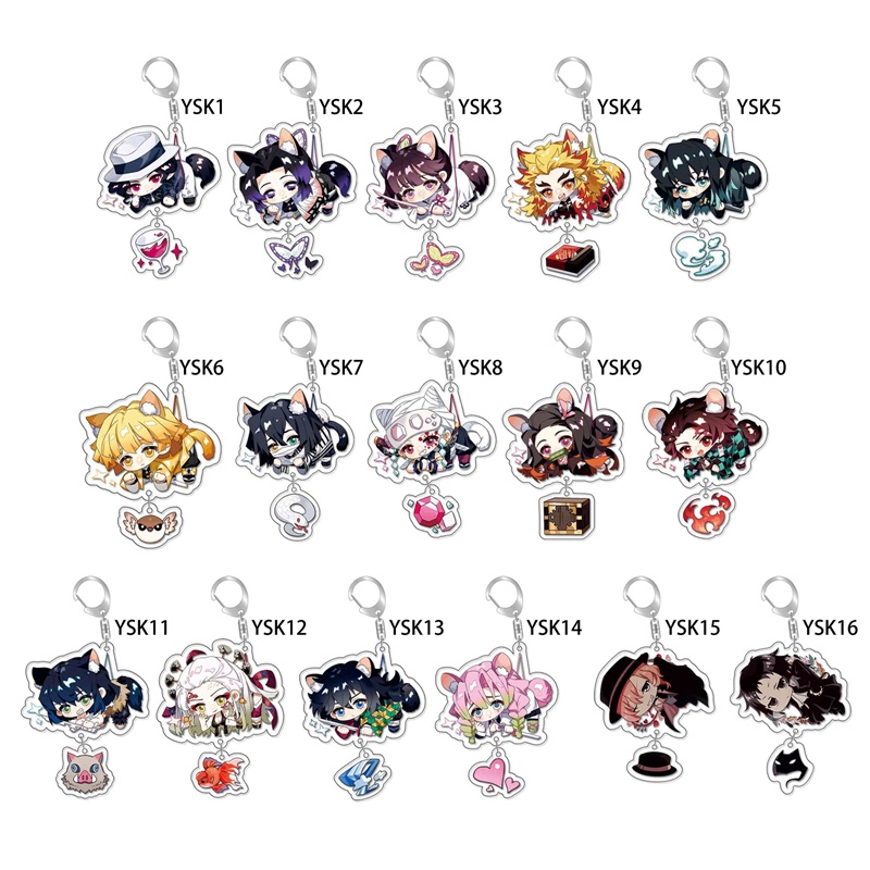 Móc Chìa Khóa Bằng acrylic Họa Tiết Hoạt Hình demon slayer kimetsu no yaiba tanjiro kamado