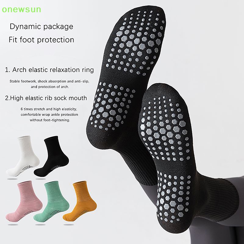 Vớ cotton Cổ Vừa Chống Trượt Thoáng Khí Họa Tiết Kẻ Sọc Màu Trơn Dùng Tập yoga / Nhảy Múa Mới