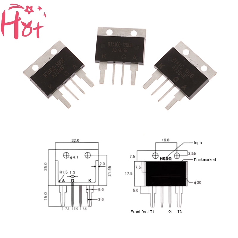 Jr 1 Cái Mới bta100 800b 1200b 1600b 100a 800v 1200v 1600v bta100-800b bta100-1200b bta100-1600b
