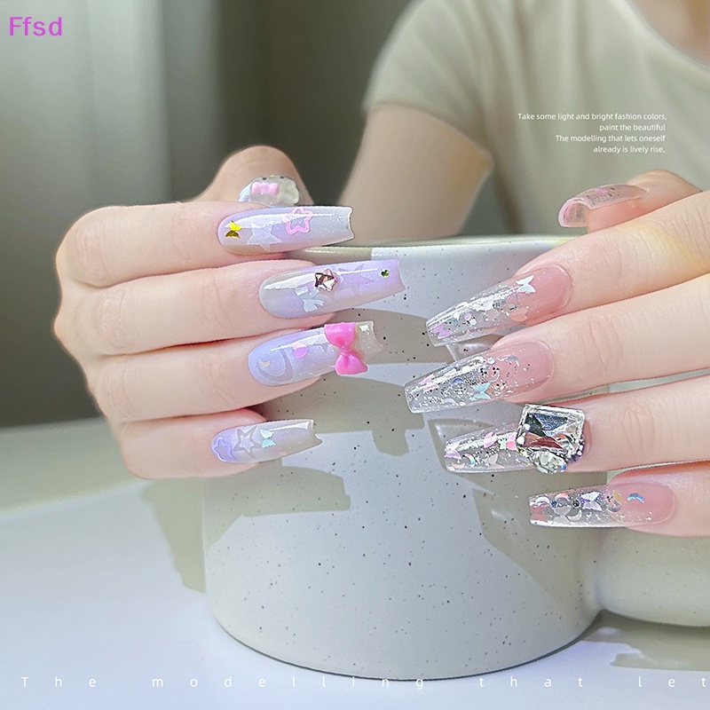 Miếng Dán Trang Trí Móng Tay Lấp Lánh Nhiều Màu Sắc diy