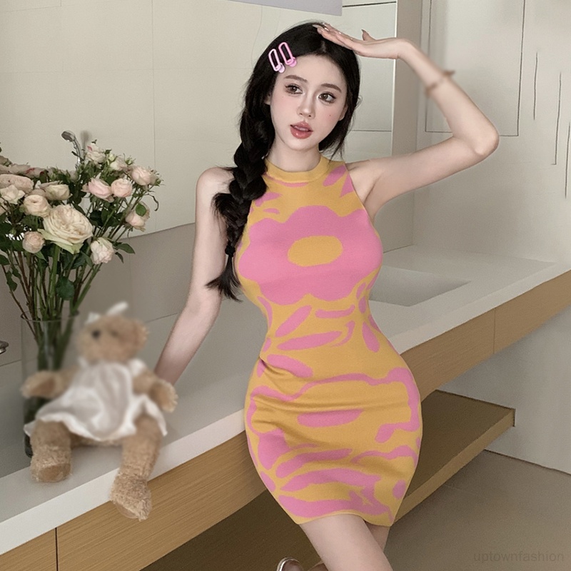 Đầm Ôm In Hoa Thời Trang Mùa Hè Hàn Quốc Dành Cho Nữ