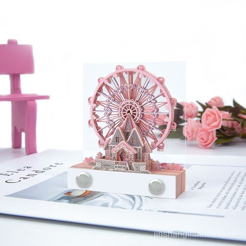 Giấy Ghi Chú 3d Hình Bánh Xe Dễ Thương