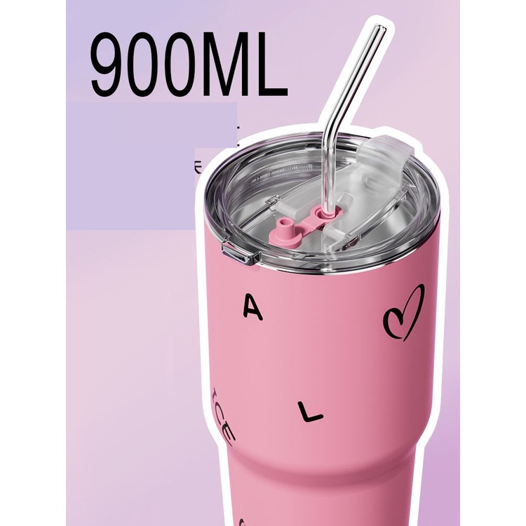 Bình Nước Giữ Nhiệt Dung Tích Lớn 900ml In Hình blackpink Xinh Xắn