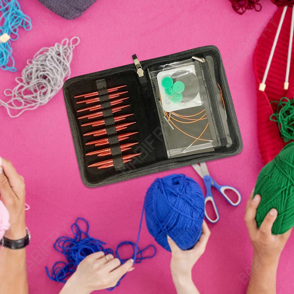1 Bộ Kim Móc Len Bằng Nhôm Thoải Mái Dùng Làm Găng Tay / Khăn Choàng diy