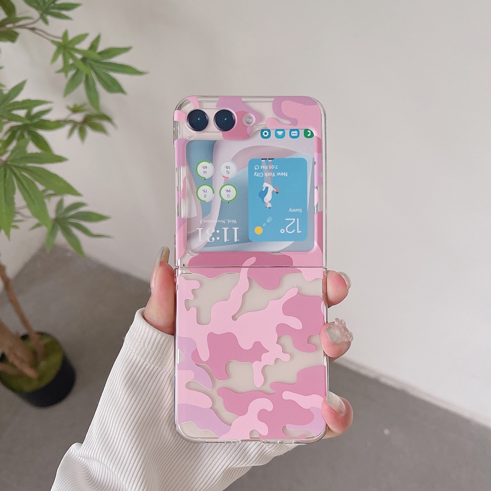 Bao Da Điện Thoại Họa Tiết Trái Tim Cho samsung galaxy z flip 5 4 3 z flip3 zflip5 zflip4 Ốp