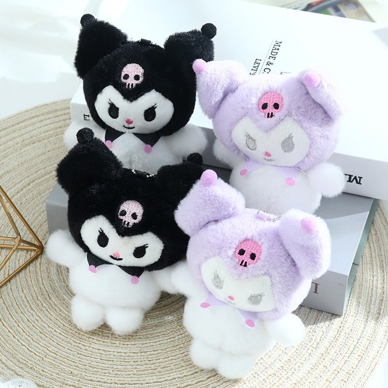 Kuromi Móc Khóa Hình Đồ chơi nhồi bông 12cm Mềm Mại Đáng Yêu