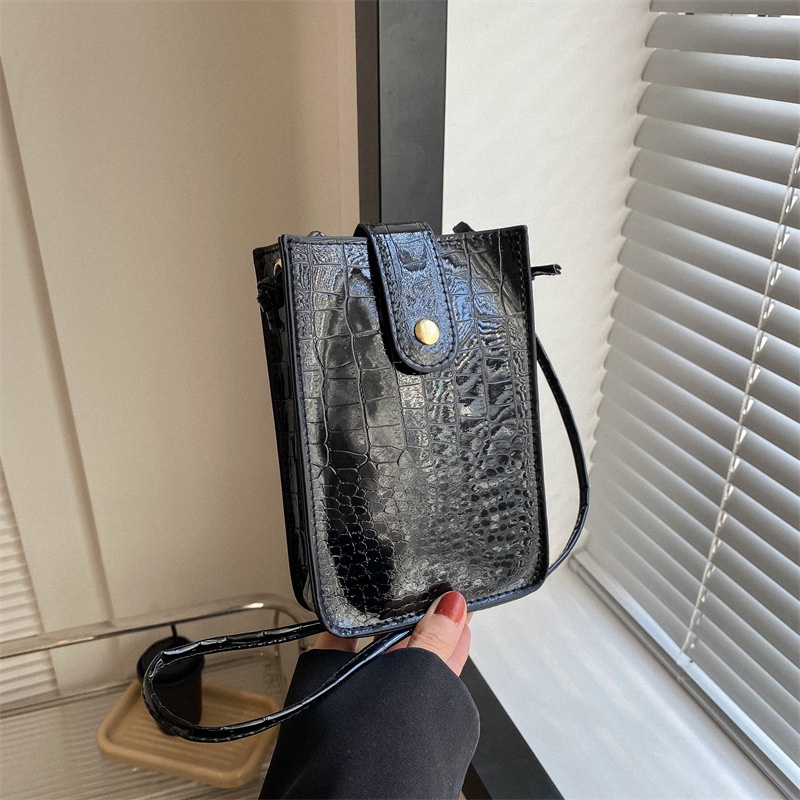 Mới Túi Đeo Chéo Da pu Màu Trơn Bóng Thời Trang Cho Nữ