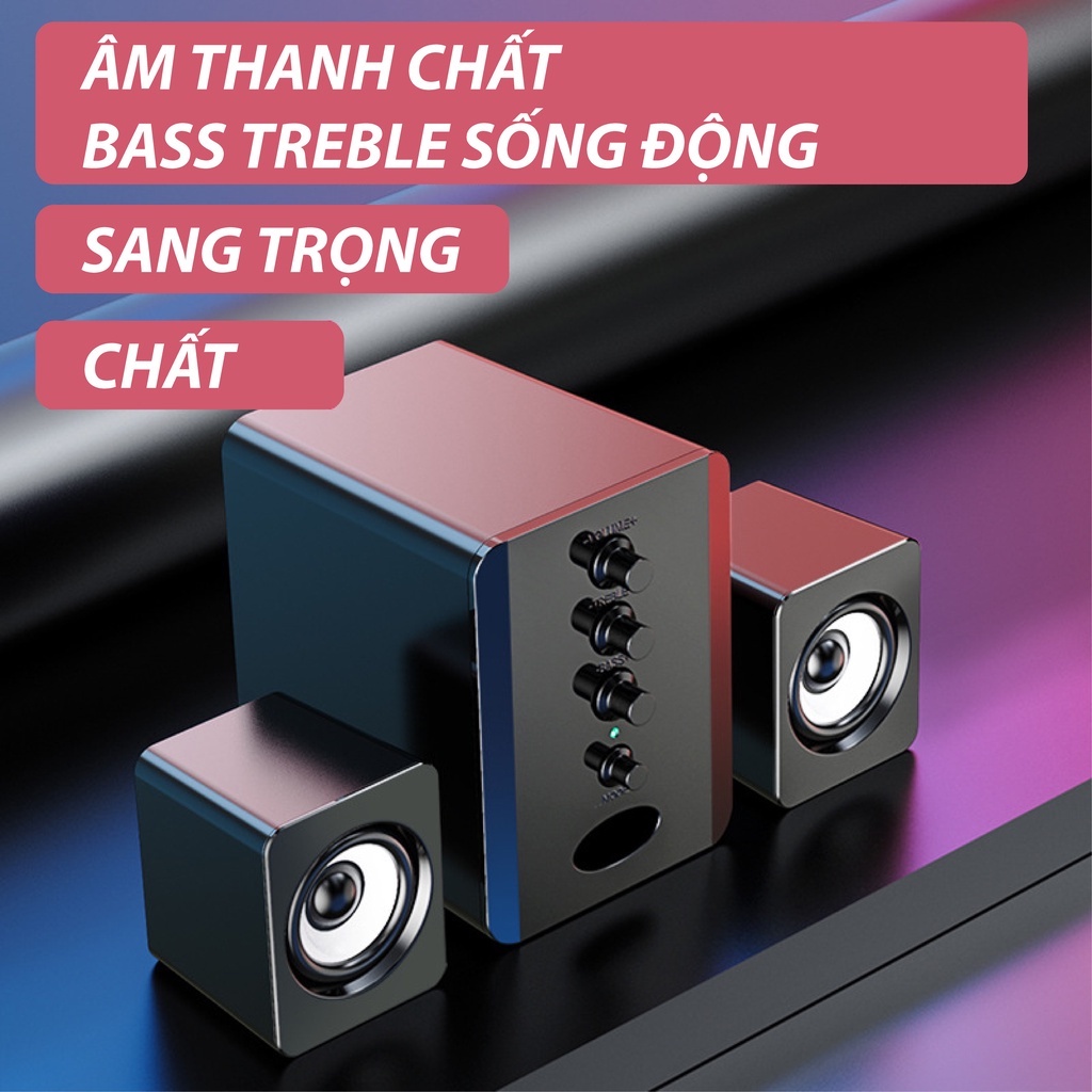 Bộ Loa Máy Tính USB KAW D202 Công Suất Lớn, Âm Thanh Sống Động -Bảo Hành 12 Tháng