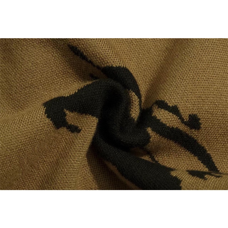 Áo Khoác cardigan Dệt Kim Toàn Thân In Hình Cá Ngựa b8u8r Hiển Thị Cá Tính, Phong Cách unisex