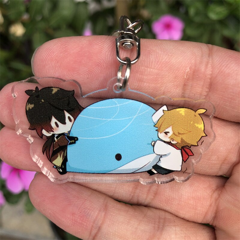 Móc khoá Genshin Impact Abyss Mage Zhongli Morax Tartaglia Anime Manga Nhật Bản Phụ Kiện Trang Trí Túi xách Balo