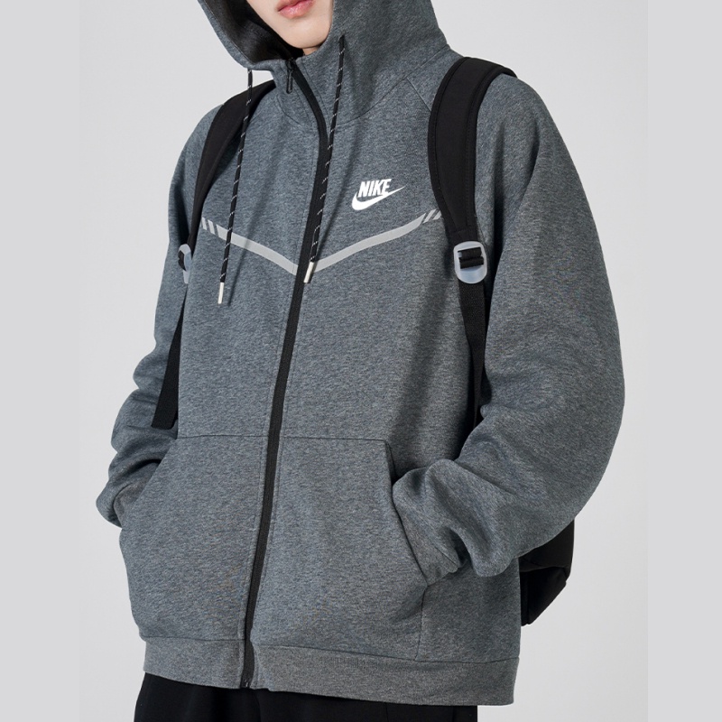 Áo Khoác nike Phản Quang Có Mũ Trùm Cá Tính Dành Cho Nam / Size m-4xl